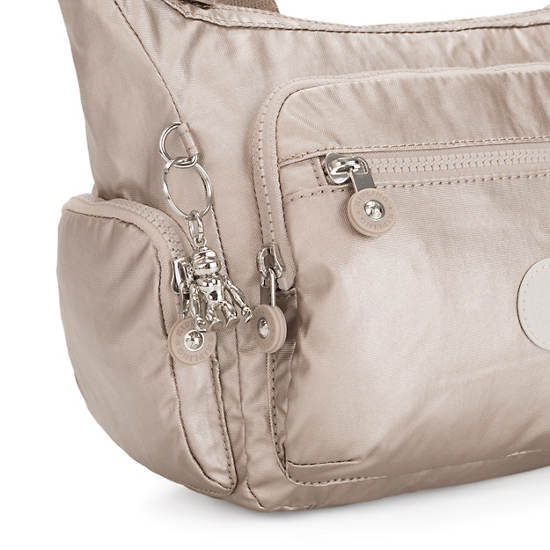 Kipling Gabbie Small Metallic Crossbody Veske Sølv | NO 2072YX